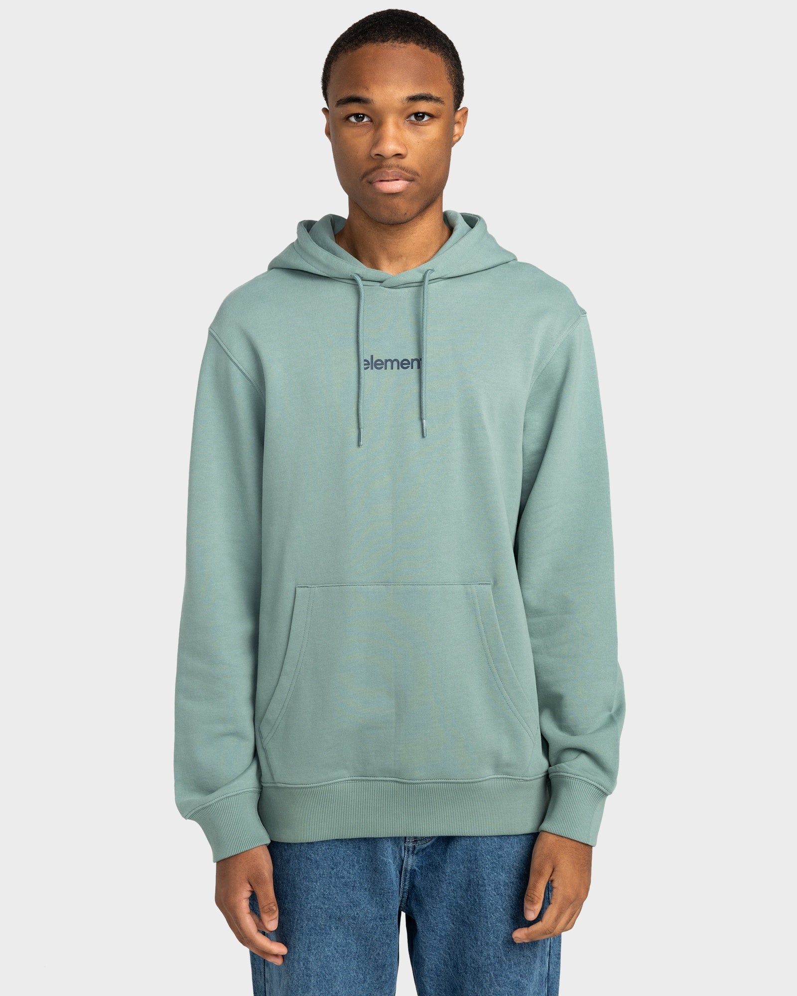 Mens Simple Logo Pullover Hoodie