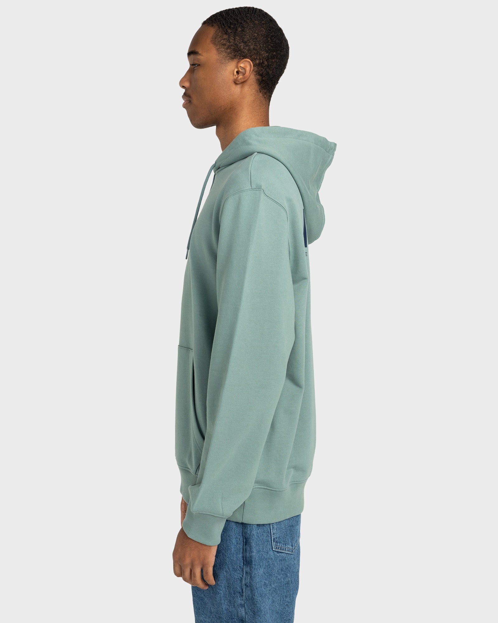 Mens Simple Logo Pullover Hoodie