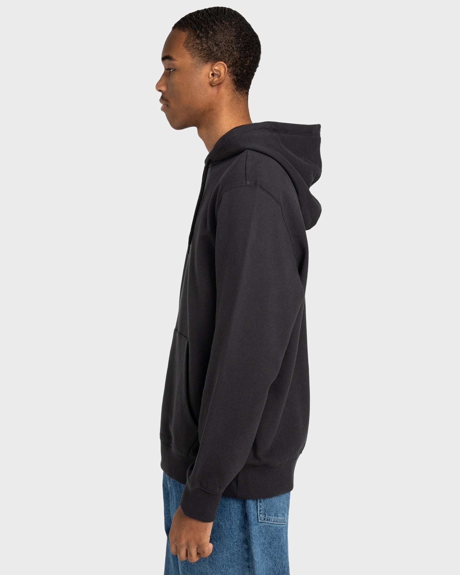 Mens Simple Logo Pullover Hoodie