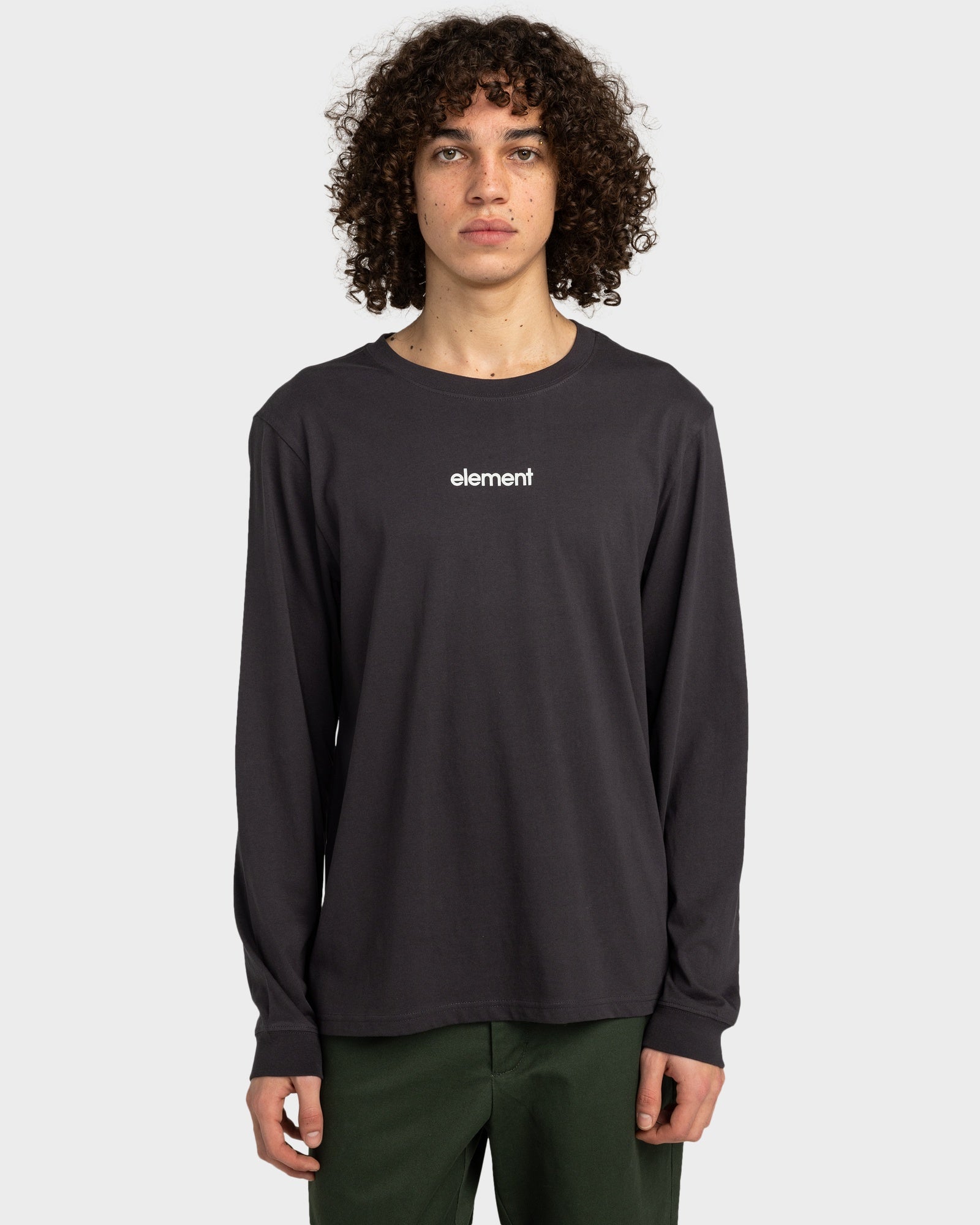 Mens Simple Logo Long Sleeve T-Shirt