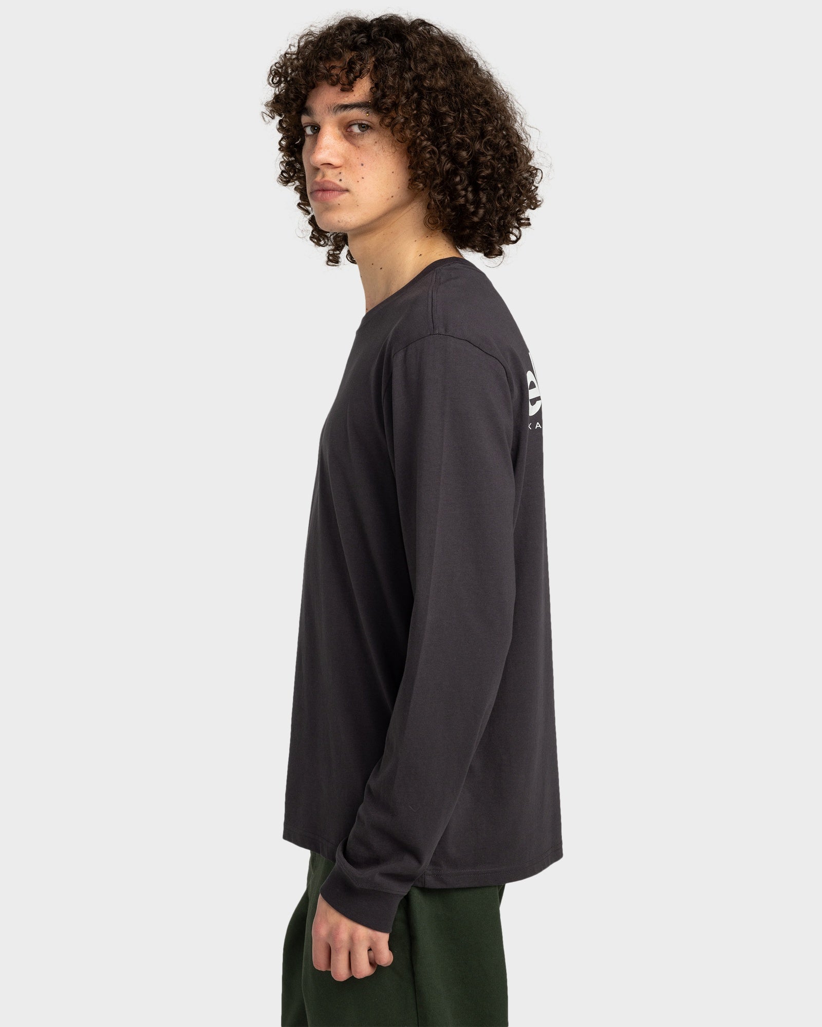 Mens Simple Logo Long Sleeve T-Shirt